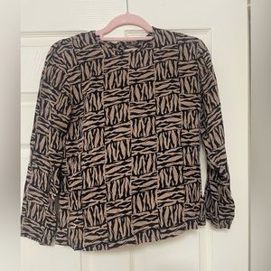 Silk long sleeve blouse. Size S